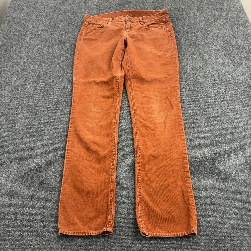 J Crew Pants Womens 28 Orange Cotton Corduroy Skinny Matchstick City Fit Casual